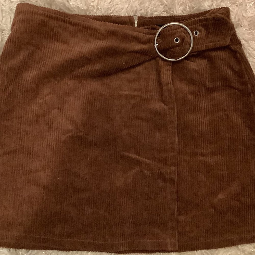 EUC Forever 21 Brown Corduroy Mini Skirt Size: Small